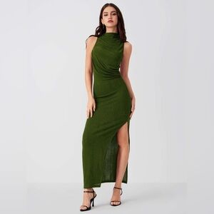 Cider Olive Green Maxi Dress